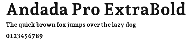 Andada Pro ExtraBold Preview