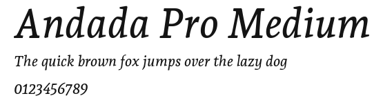 Andada Pro Medium Preview