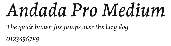 Andada Pro Medium Preview
