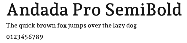Andada Pro SemiBold Preview