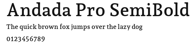 Andada Pro SemiBold Preview