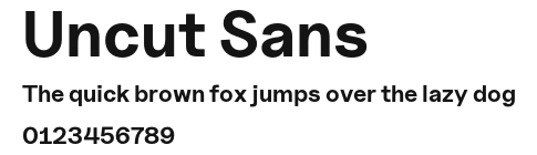 Uncut Sans Preview