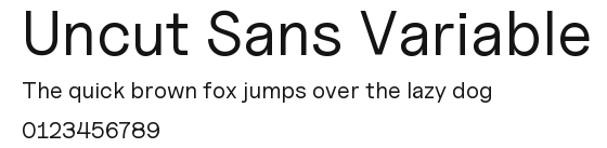 Uncut Sans Variable Preview