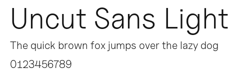 Uncut Sans Light Preview