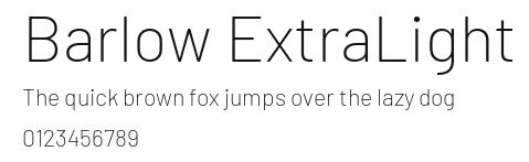 Barlow ExtraLight Preview