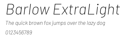 Barlow ExtraLight Preview