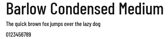 Barlow Condensed Medium Preview