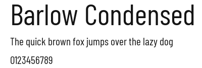 Barlow Condensed Preview
