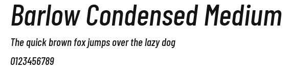 Barlow Condensed Medium Preview
