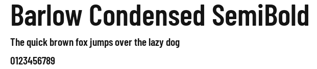 Barlow Condensed SemiBold Preview