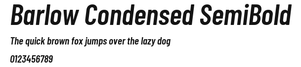 Barlow Condensed SemiBold Preview