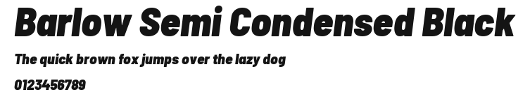 Barlow Semi Condensed Black Preview