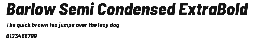 Barlow Semi Condensed ExtraBold Preview