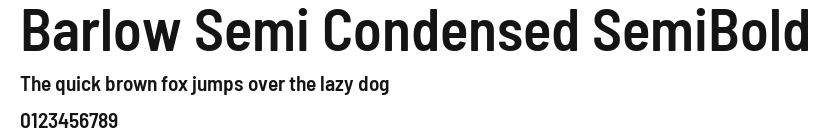 Barlow Semi Condensed SemiBold Preview