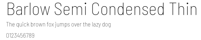 Barlow Semi Condensed Thin Preview