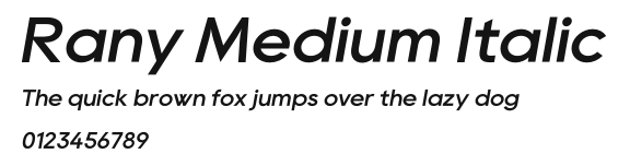 Rany Medium Italic Preview
