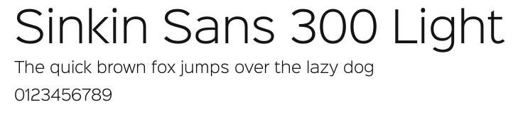 Sinkin Sans 300 Light Preview