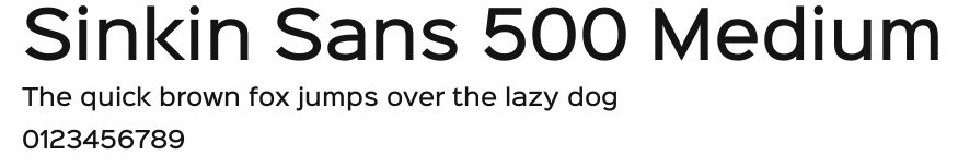 Sinkin Sans 500 Medium Preview