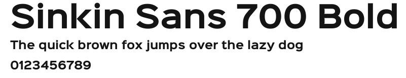 Sinkin Sans 700 Bold Preview