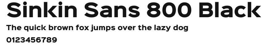 Sinkin Sans 800 Black Preview