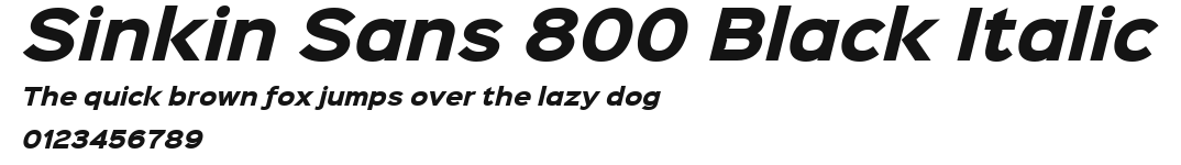 Sinkin Sans 800 Black Italic Preview