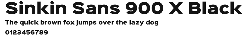 Sinkin Sans 900 X Black Preview