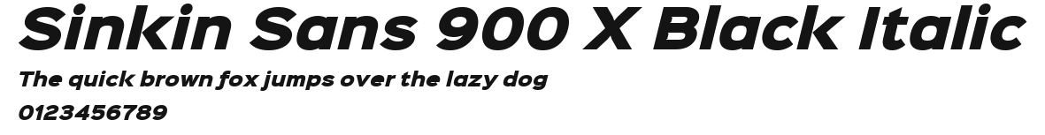 Sinkin Sans 900 X Black Italic Preview