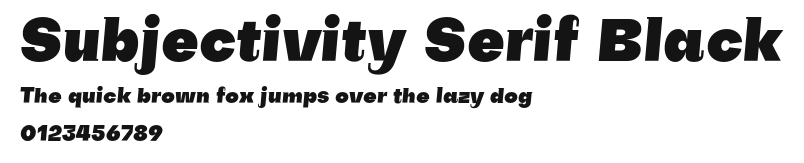 Subjectivity Serif Black Preview