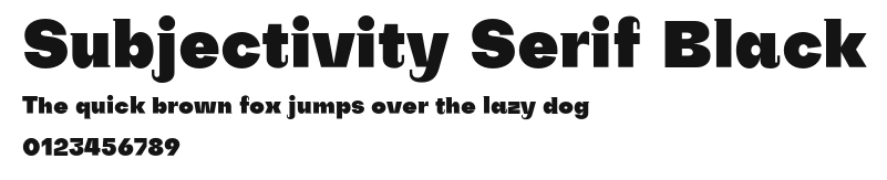 Subjectivity Serif Black Preview