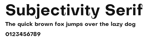 Subjectivity Serif Preview