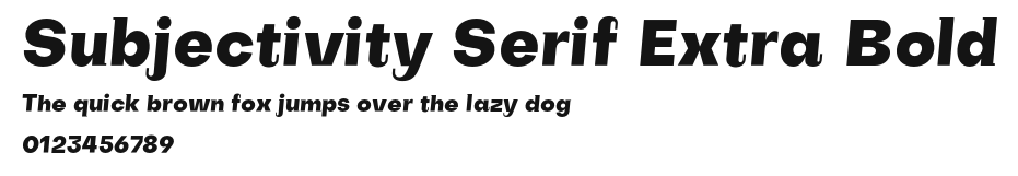 Subjectivity Serif Extra Bold Preview