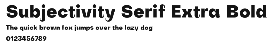 Subjectivity Serif Extra Bold Preview