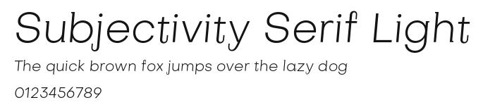 Subjectivity Serif Light Preview