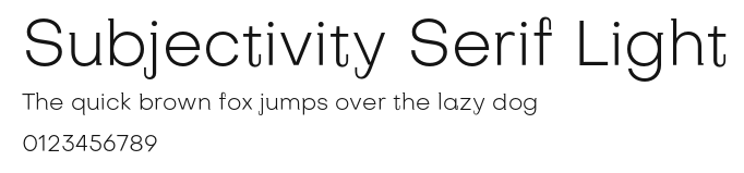 Subjectivity Serif Light Preview