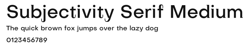 Subjectivity Serif Medium Preview