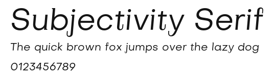 Subjectivity Serif Preview