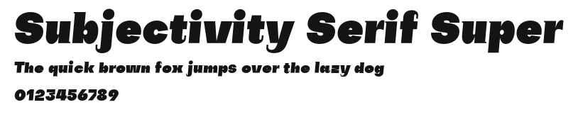 Subjectivity Serif Super Preview