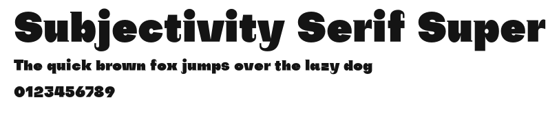 Subjectivity Serif Super Preview
