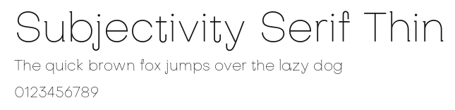 Subjectivity Serif Thin Preview