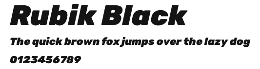 Rubik Black Preview