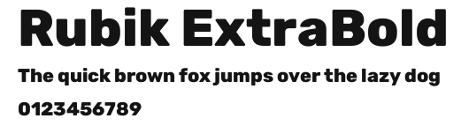 Rubik ExtraBold Preview