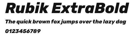 Rubik ExtraBold Preview