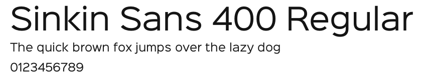 Sinkin Sans 400 Regular Preview