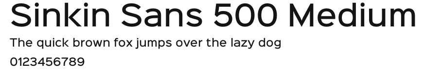 Sinkin Sans 500 Medium Preview