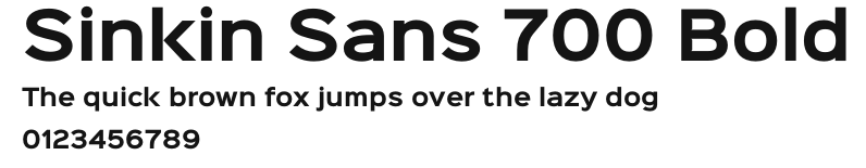 Sinkin Sans 700 Bold Preview