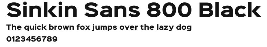 Sinkin Sans 800 Black Preview