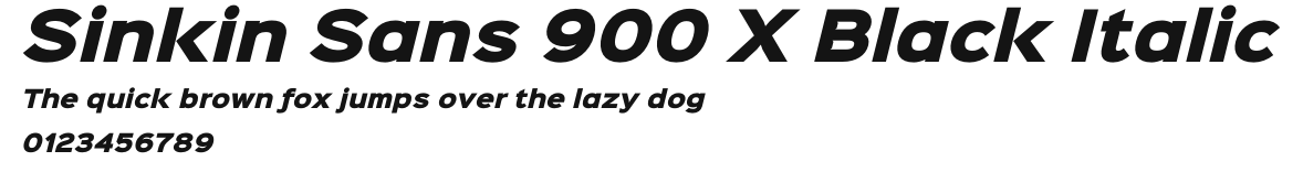 Sinkin Sans 900 X Black Italic Preview