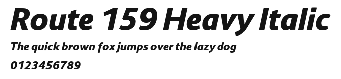 Route 159 Heavy Italic Preview