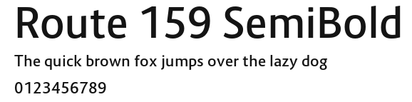 Route 159 SemiBold Preview