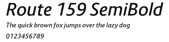Route 159 SemiBold Preview